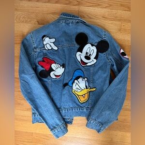 Disney Blue Denim Jacket with Cartoon Characters
